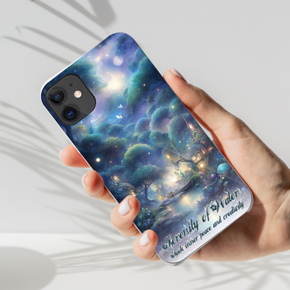 01 [Serenity of Water]Apple Series iPhone 11 12 13 Glass Phone Case